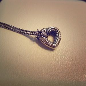 David Yurman Cable Heart Necklace with Diamonds